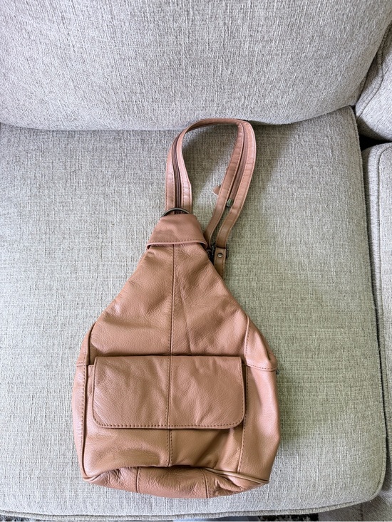 Handbags - Women's Leather Sling Backpack